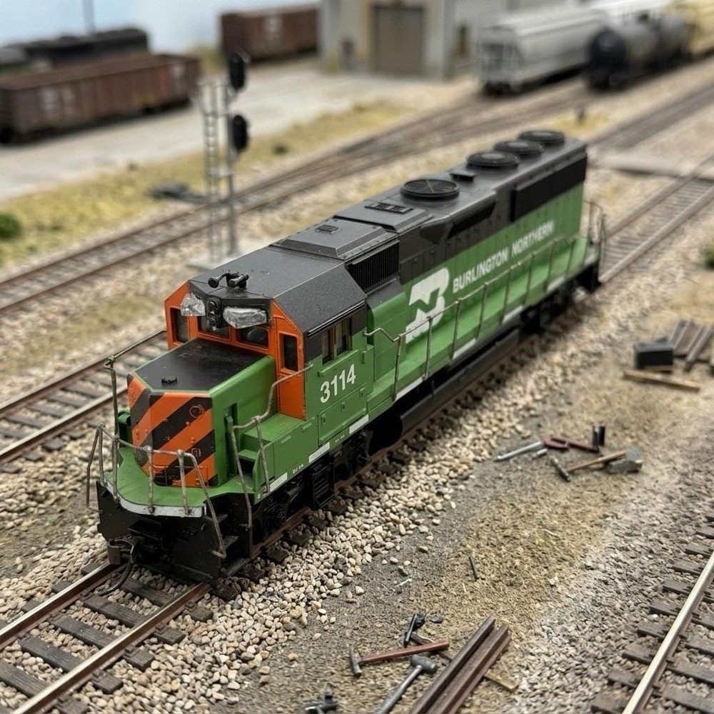 Vtg Athearn 4633 GP-50 Burlington Northern #3114 Loco HO scale Tested Working